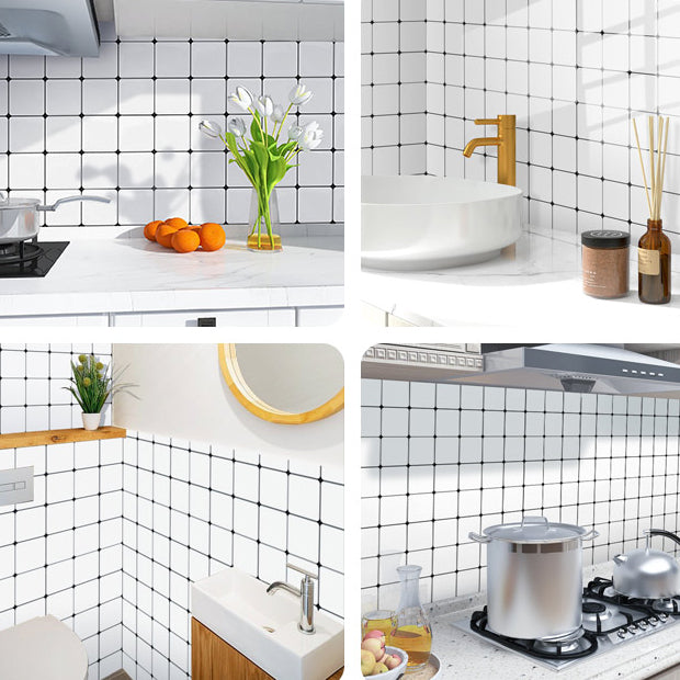 Lisslune | Quadrat Peel and Stick Back Wall Tile PVC Peel and Stick Tile for the Kitchen