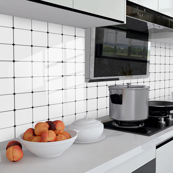 Lisslune | Quadrat Peel and Stick Back Wall Tile PVC Peel and Stick Tile for the Kitchen
