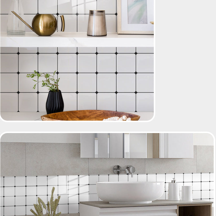 Lisslune | Quadrat Peel and Stick Back Wall Tile PVC Peel and Stick Tile for the Kitchen