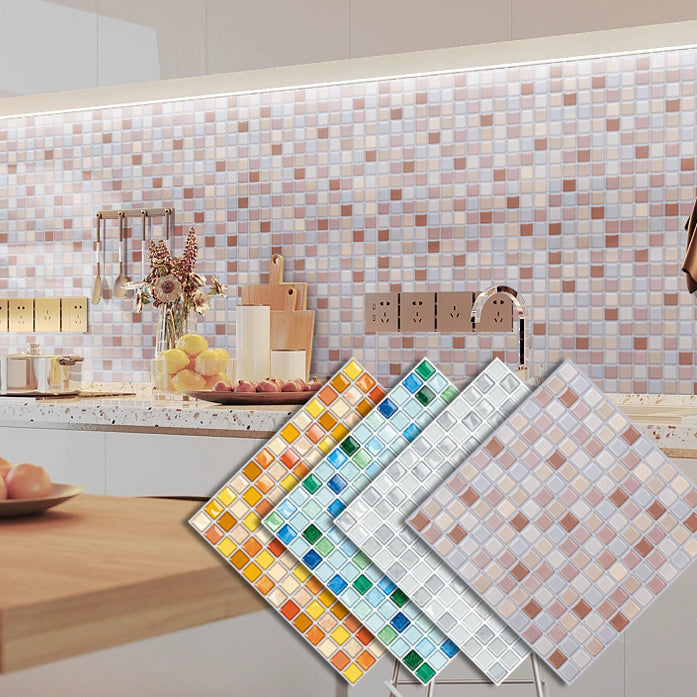 Lisslune | Peel and Stick PVC Tile Kitchen Waterproof Mosaic Backsplash Wall Tile