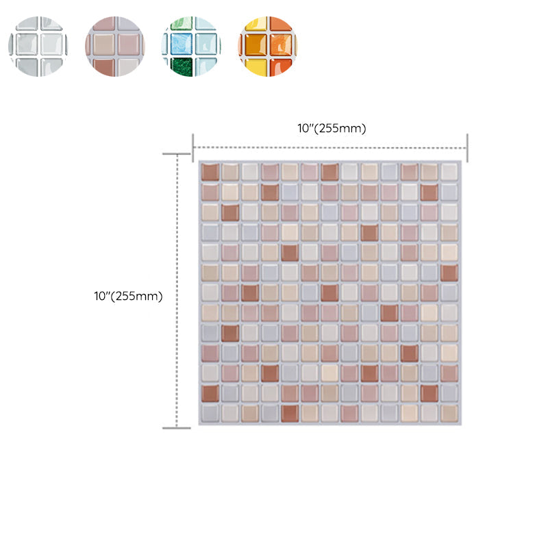 Lisslune | Peel and Stick PVC Tile Kitchen Waterproof Mosaic Backsplash Wall Tile