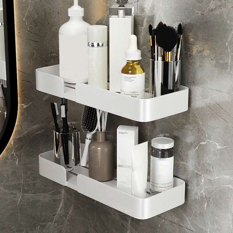 Lisslune | White Bathroom Set Modern 1/2/3 - Pieces Stainless Steel Bathroom Shelf