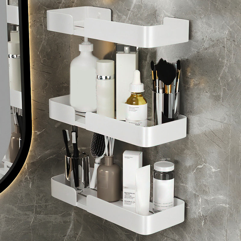 Lisslune | White Bathroom Set Modern 1/2/3 - Pieces Stainless Steel Bathroom Shelf