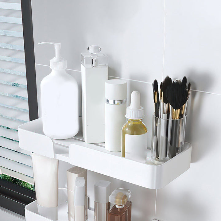 Lisslune | White Bathroom Set Modern 1/2/3 - Pieces Stainless Steel Bathroom Shelf