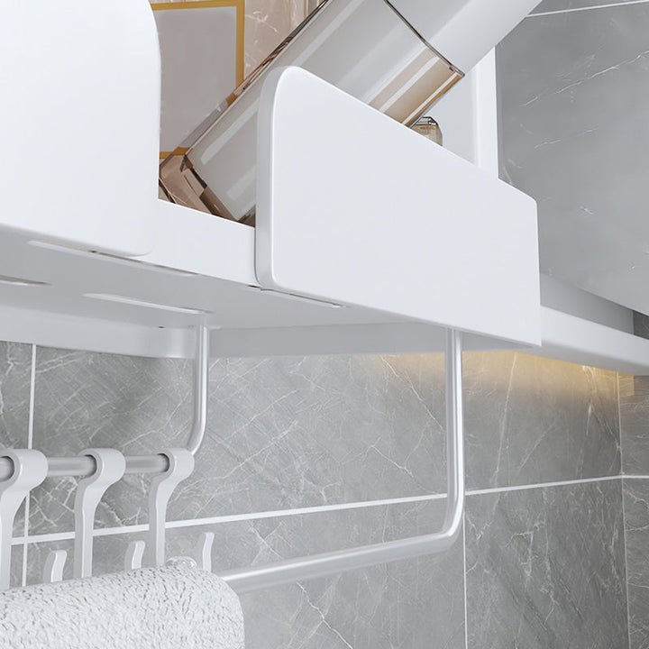 Lisslune | White Bathroom Set Modern 1/2/3 - Pieces Stainless Steel Bathroom Shelf