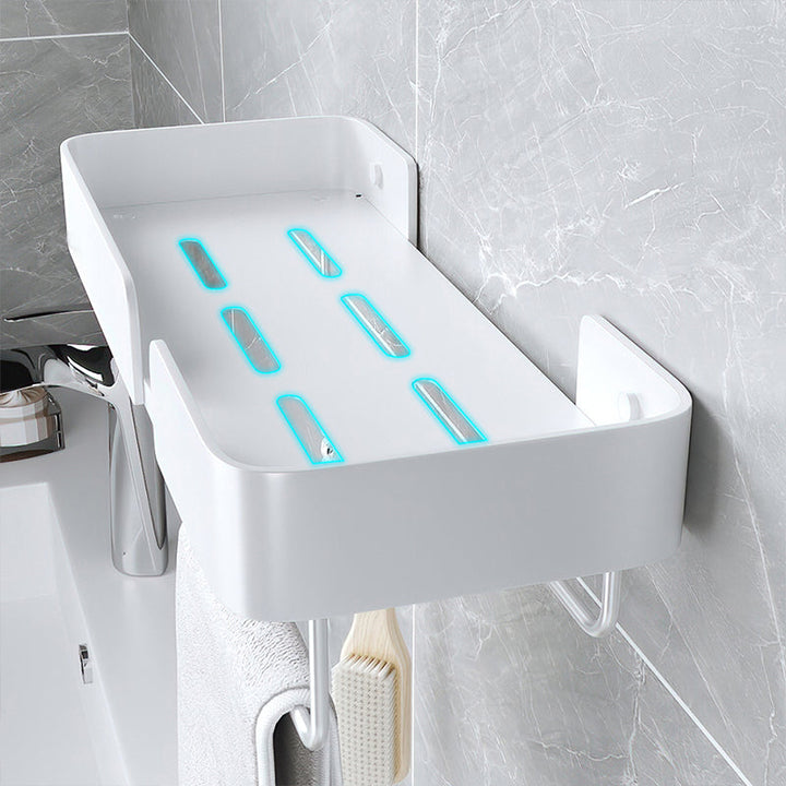 Lisslune | White Bathroom Set Modern 1/2/3 - Pieces Stainless Steel Bathroom Shelf