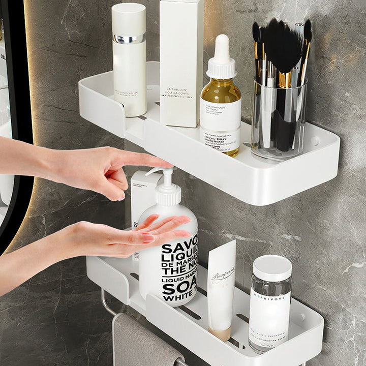 Lisslune | White Bathroom Set Modern 1/2/3 - Pieces Stainless Steel Bathroom Shelf