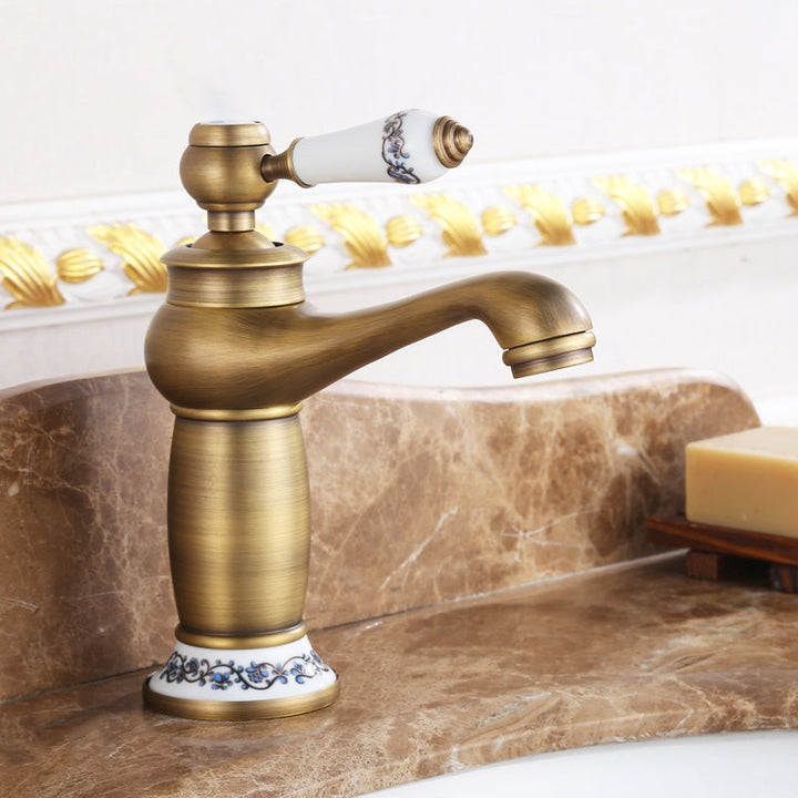 Lisslune | Country House Wide Water Tap Basin Faucet with Lever Handle