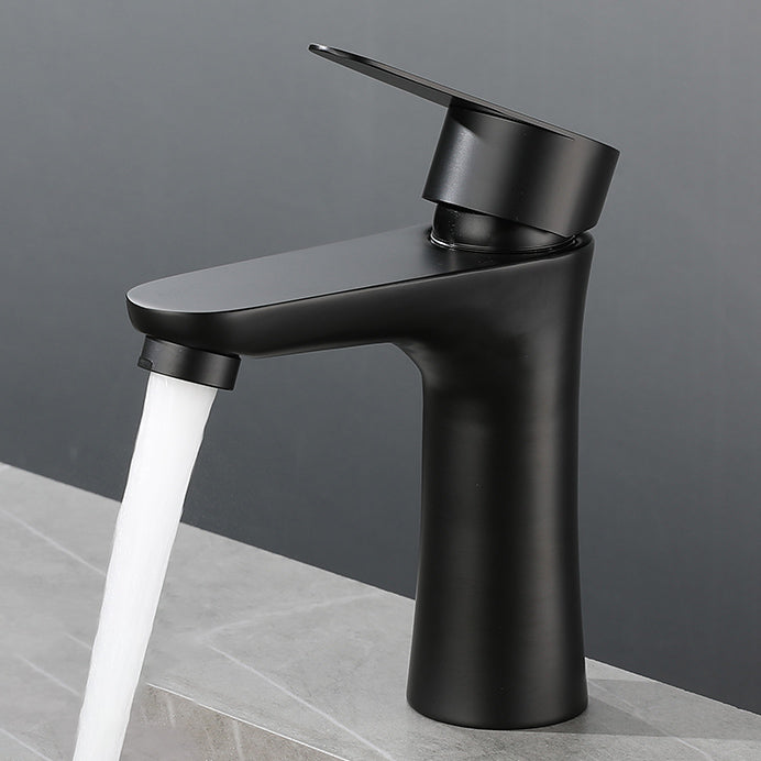 Lisslune | Round Vessel Faucet Lever Handle Stainless Steel Bathroom Faucet with Water Hose