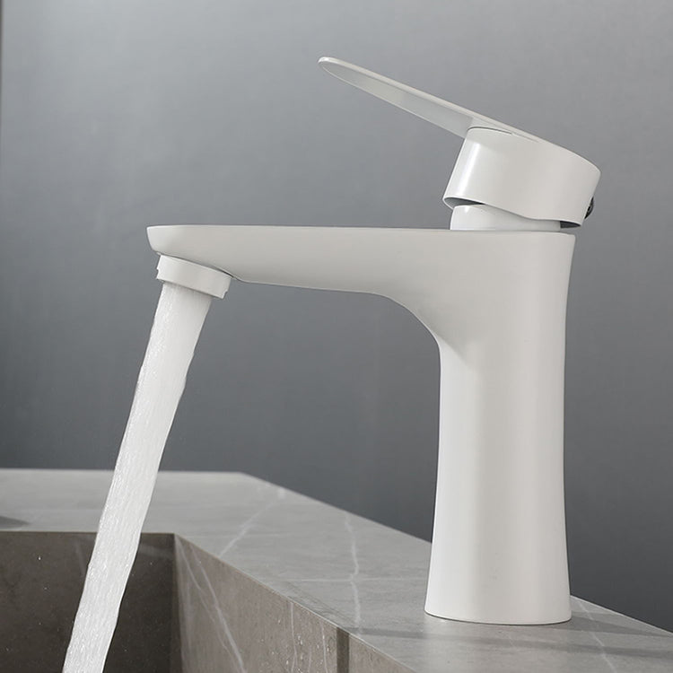 Lisslune | Round Vessel Faucet Lever Handle Stainless Steel Bathroom Faucet with Water Hose
