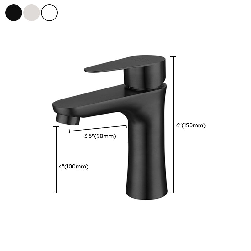 Lisslune | Round Vessel Faucet Lever Handle Stainless Steel Bathroom Faucet with Water Hose