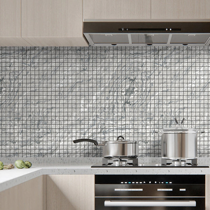 Lisslune | Mosaic Tile Peel and Stick Tile PVC 3D Kitchen Backsplash Peel and Stick Wall Tile