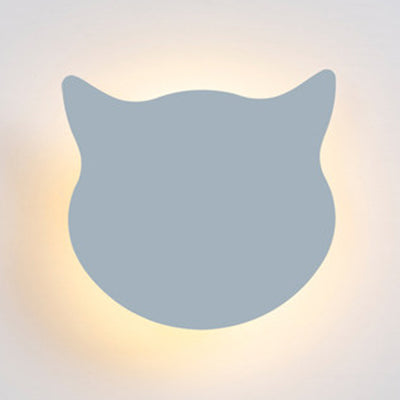 Skørter | Animal Cat Head Wall Lamp Wood LED Wall Lamp Light in Candy Colors for Children's Room