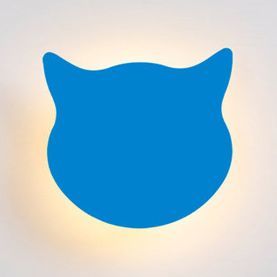 Skørter | Animal Cat Head Wall Lamp Wood LED Wall Lamp Light in Candy Colors for Children's Room