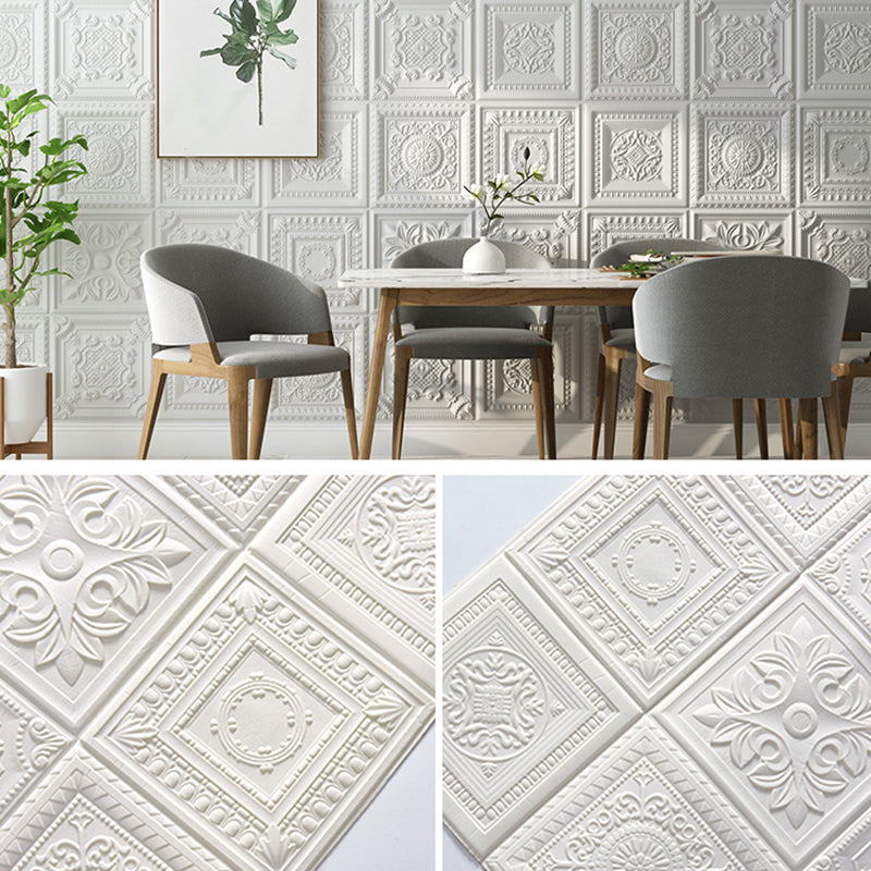 Lisslune | Modern Pearl Wall Element Access Panel Peel and Stick Wall Tile Set of 10