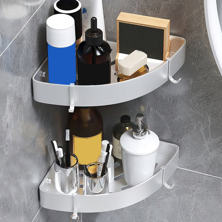 Lisslune | Black/Silver Bath Set Modern 1/2/3-Piece Anti-Rust Bath Rack