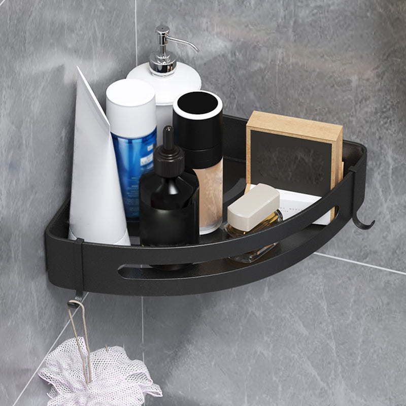 Lisslune | Black/Silver Bath Set Modern 1/2/3-Piece Anti-Rust Bath Rack
