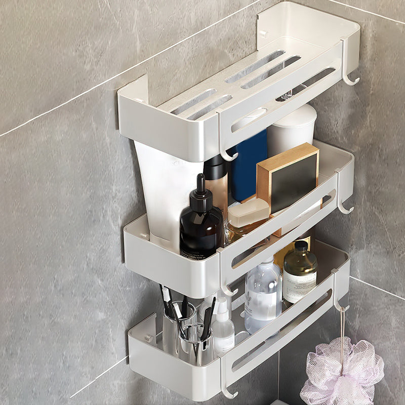 Lisslune | Black/Silver Bath Set Modern 1/2/3-Piece Anti-Rust Bath Rack