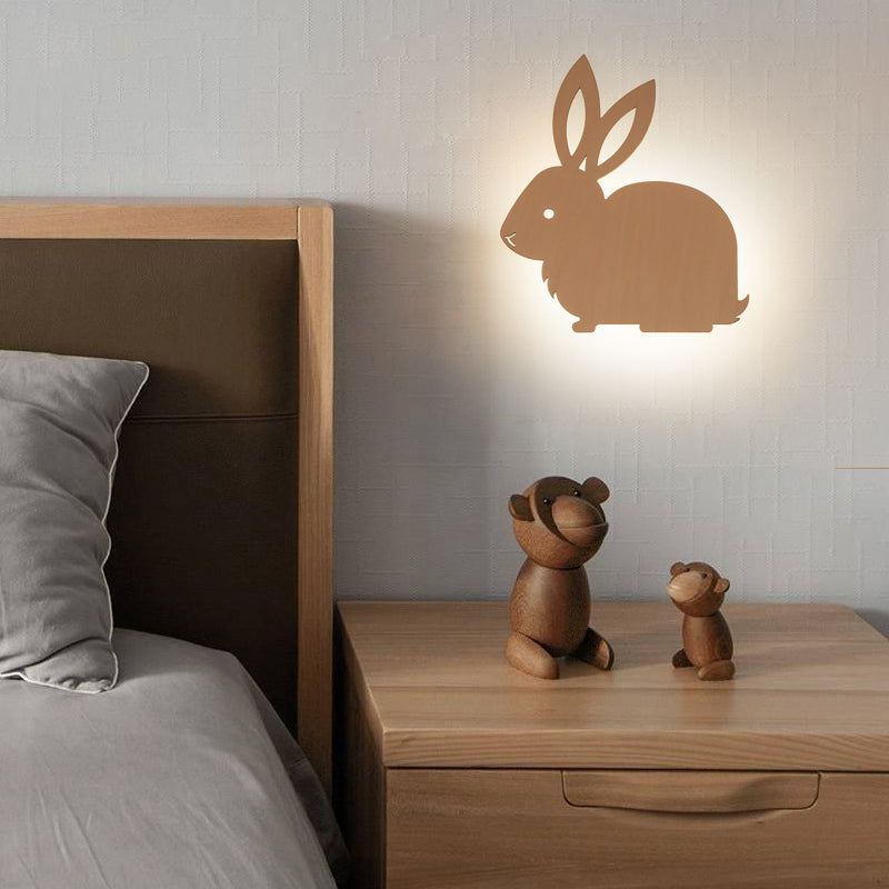 Skørter | Eye-friendly modern wall lamp animal wood LED wall light for children's room stairs