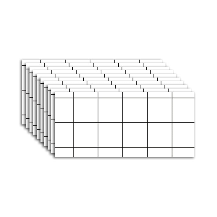 Lisslune | Modern Peel & Stick Field Tile PVC Rectangular Wallpaper for Kitchen Backsplash