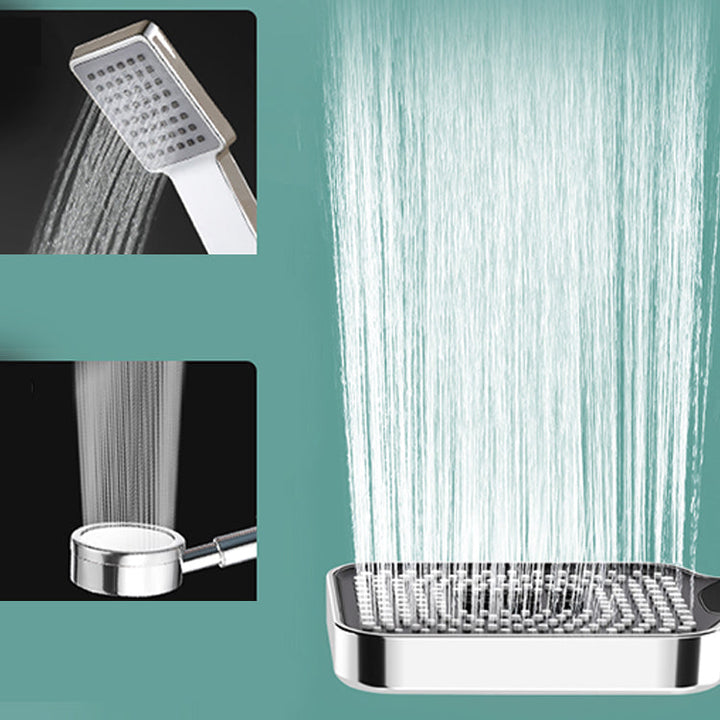 Lisslune | Modern Rectangular Handheld Shower Self-Cleaning Wall-Mounted Handheld Shower