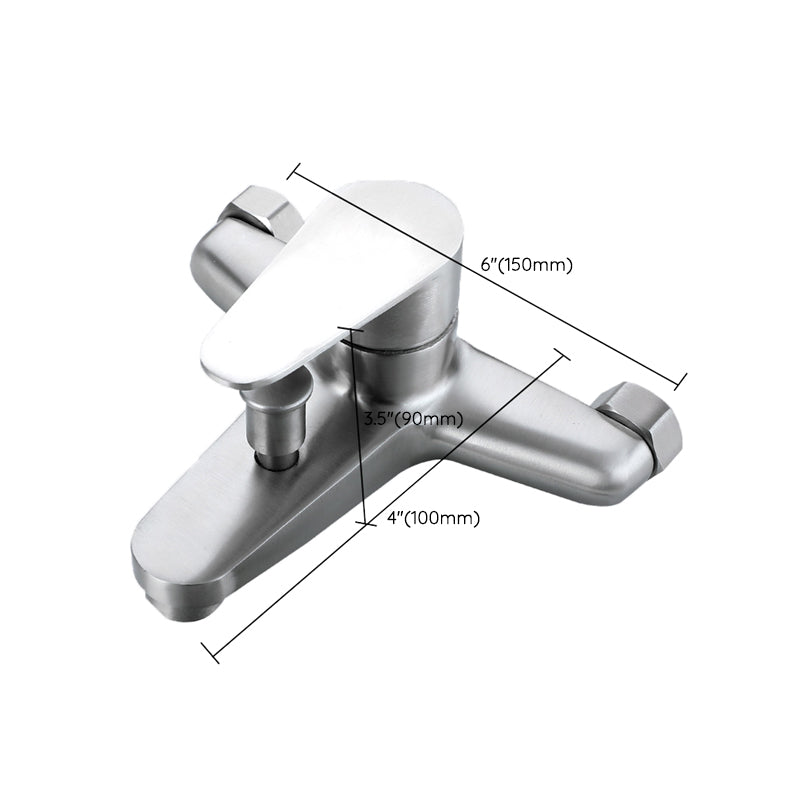 Lisslune | Contemporary Bathtub Filling Trim 304 Stainless Steel Wall Mounted Bathtub Faucet