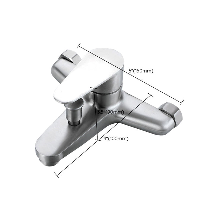 Lisslune | Contemporary Bathtub Filling Trim 304 Stainless Steel Wall Mounted Bathtub Faucet