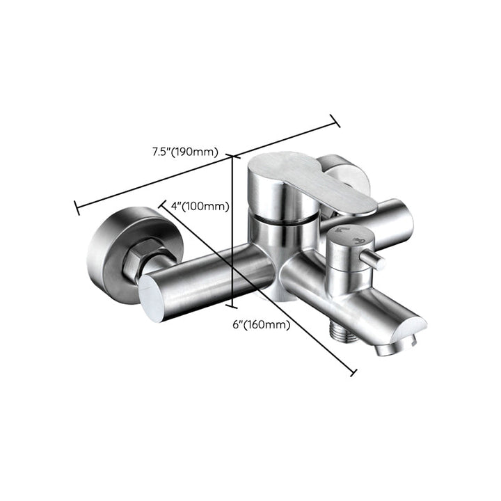 Lisslune | Popular Bathtub Filling Station Trim 304 Stainless Steel Wall Mounted Bathtub Filling Station