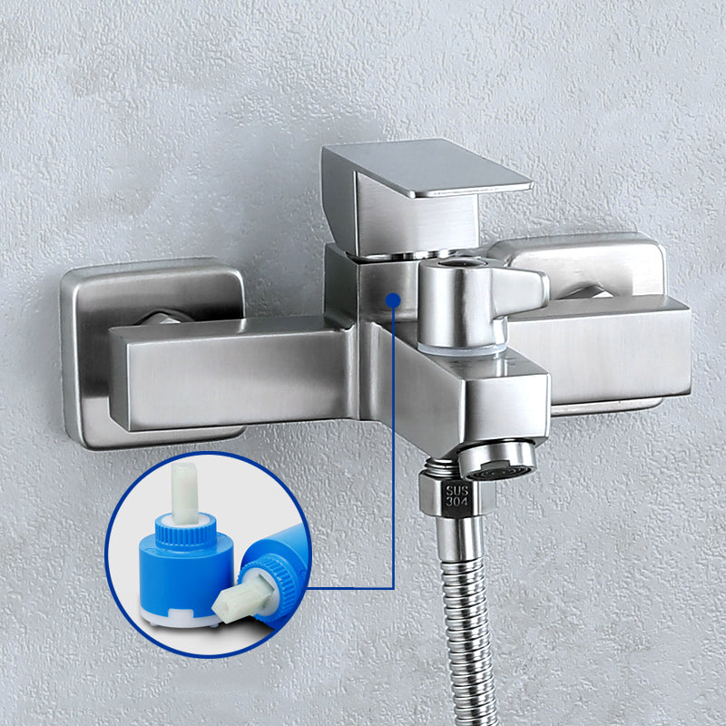 Lisslune | Modern Bathtub Faucet Mounting Kit 304 Stainless Steel Wall Mount Bathroom Faucet