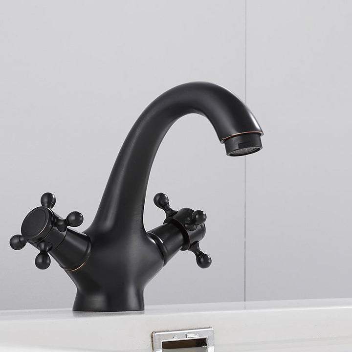 Lisslune | Vintage Wide Spread Bathroom Faucet Industrial Lever Sink Faucet