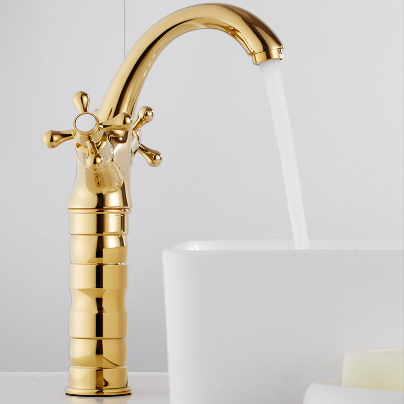 Lisslune | Vintage Wide Spread Bathroom Faucet Industrial Lever Sink Faucet