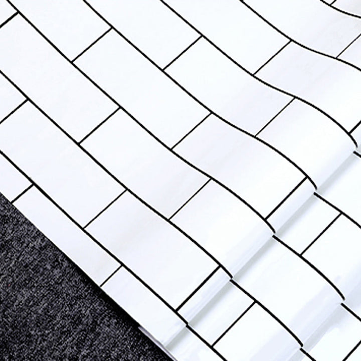 Lisslune | Modern Peel and Stick Backsplash Tiles PVC Wallpaper for Fireplace Surround
