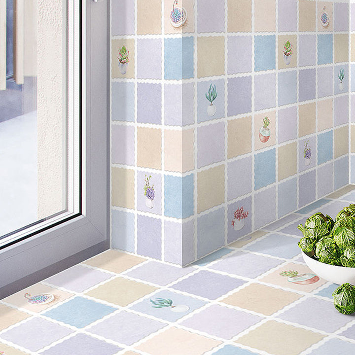 Lisslune | Modern splash protection wall tile PVC self-adhesive wallpaper for kitchen backsplash
