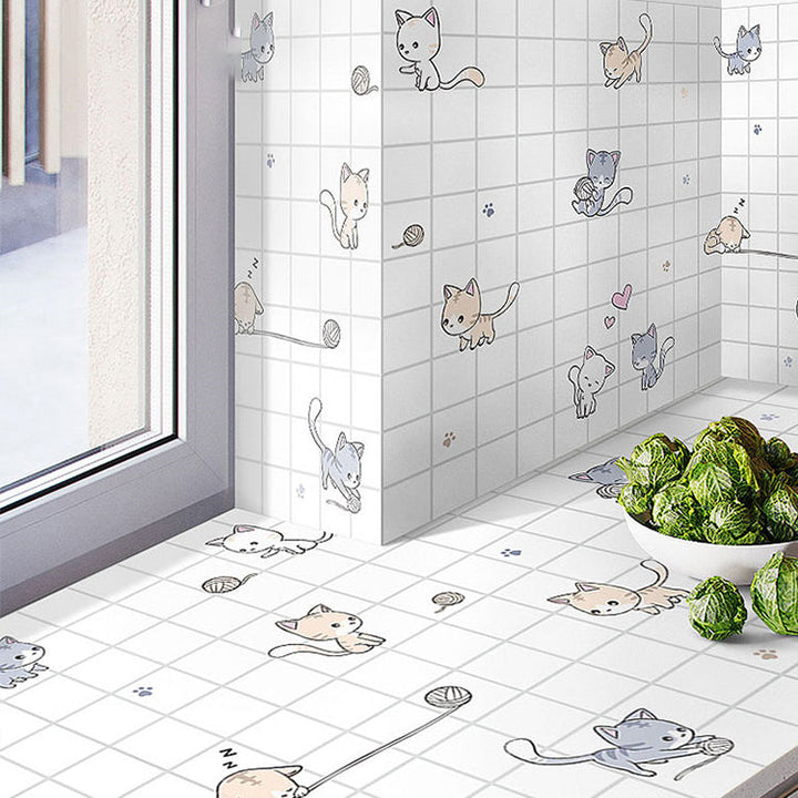 Lisslune | Modern splash protection wall tile PVC self-adhesive wallpaper for kitchen backsplash