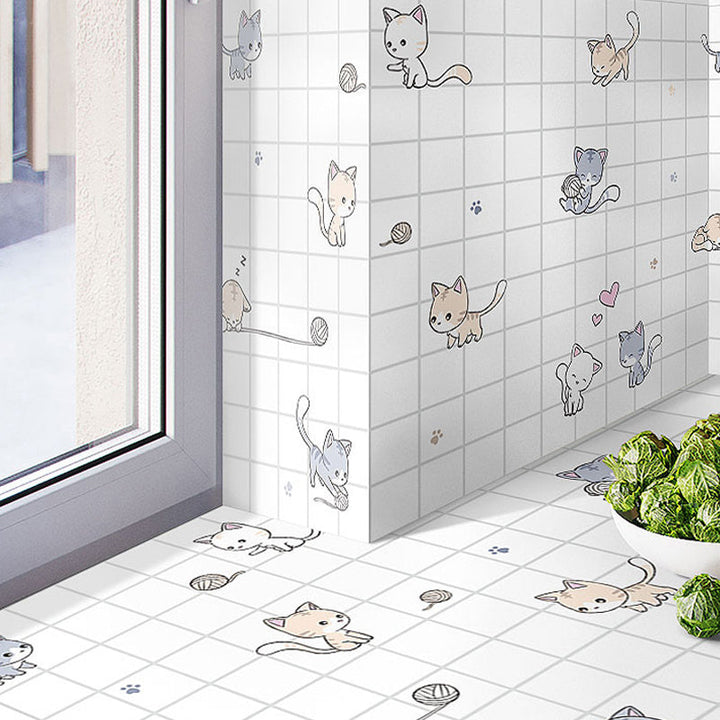 Lisslune | Modern splash protection wall tile PVC self-adhesive wallpaper for kitchen backsplash