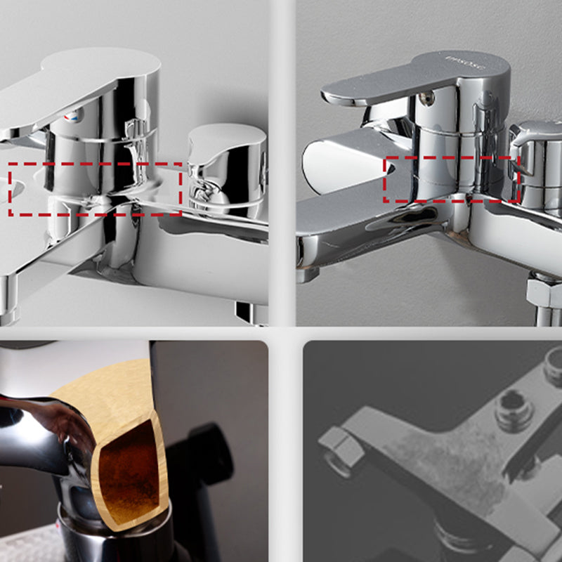 Lisslune | Popular Wall-Mounted Bathtub Faucet Fixed Lever Handle Bathtub Filler Trim