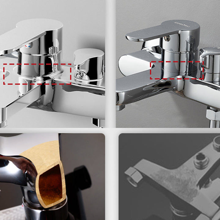 Lisslune | Popular Wall-Mounted Bathtub Faucet Fixed Lever Handle Bathtub Filler Trim