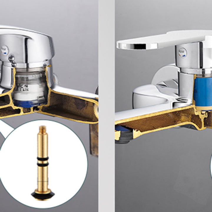 Lisslune | Popular Wall-Mounted Bathtub Faucet Fixed Lever Handle Bathtub Filler Trim