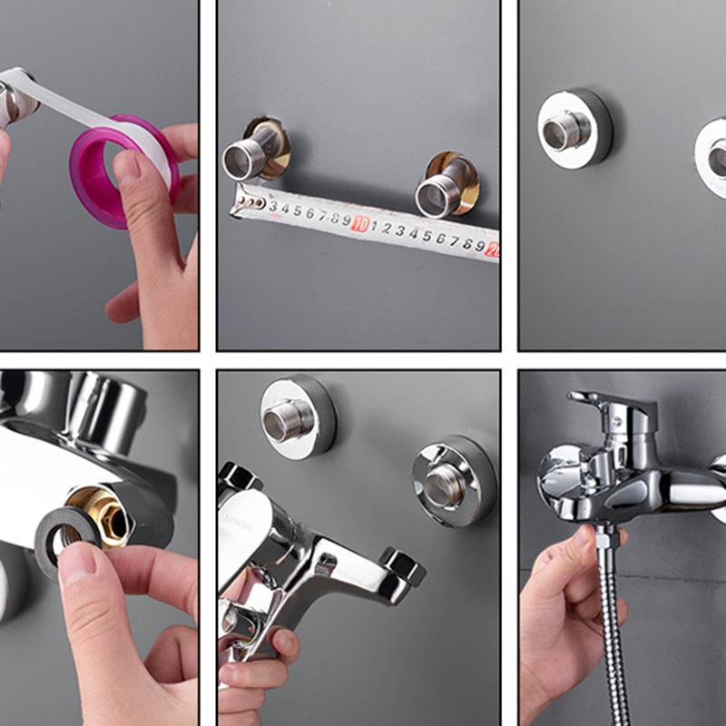 Lisslune | Popular Wall-Mounted Bathtub Faucet Fixed Lever Handle Bathtub Filler Trim