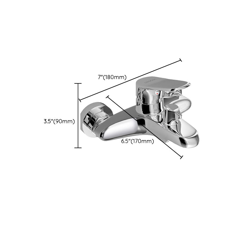 Lisslune | Popular Wall-Mounted Bathtub Faucet Fixed Lever Handle Bathtub Filler Trim