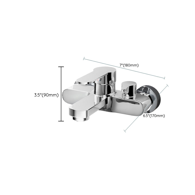 Lisslune | Popular Wall-Mounted Bathtub Faucet Fixed Lever Handle Bathtub Filler Trim