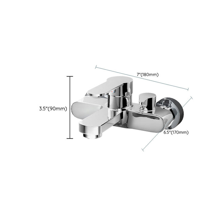 Lisslune | Popular Wall-Mounted Bathtub Faucet Fixed Lever Handle Bathtub Filler Trim