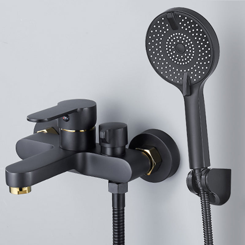 Lisslune | Modern Bathtub Faucet Lever Handle Wall Mounted Fixed Bathtub Faucet