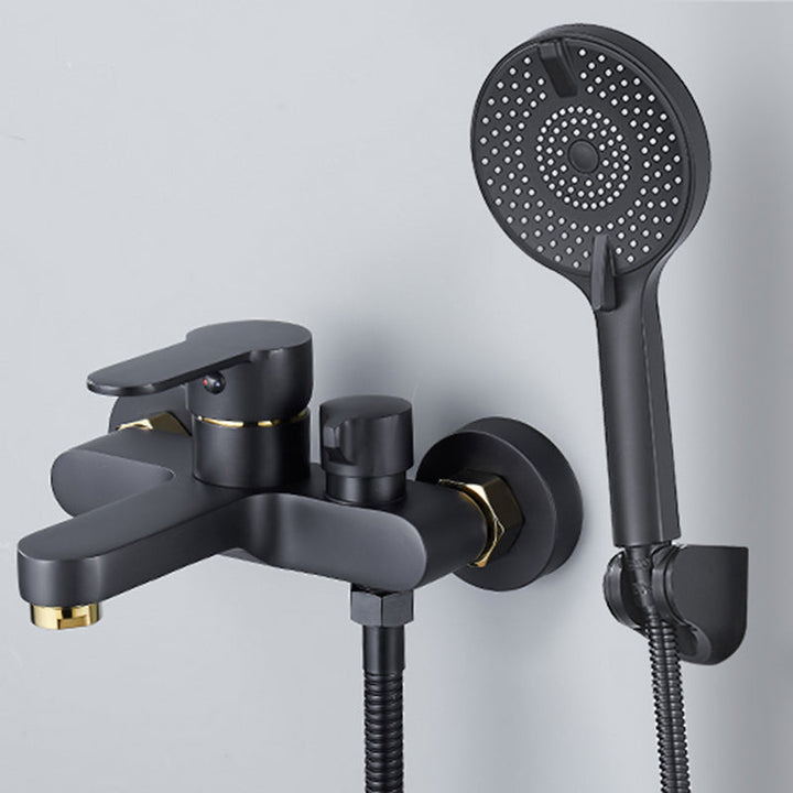 Lisslune | Modern Bathtub Faucet Lever Handle Wall Mounted Fixed Bathtub Faucet
