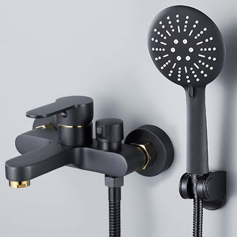 Lisslune | Modern Bathtub Faucet Lever Handle Wall Mounted Fixed Bathtub Faucet
