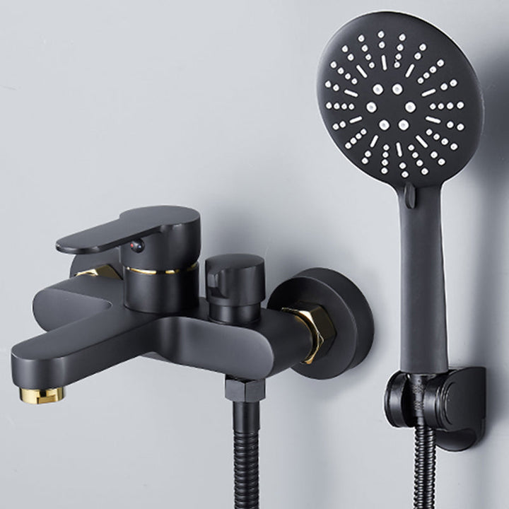 Lisslune | Modern Bathtub Faucet Lever Handle Wall Mounted Fixed Bathtub Faucet