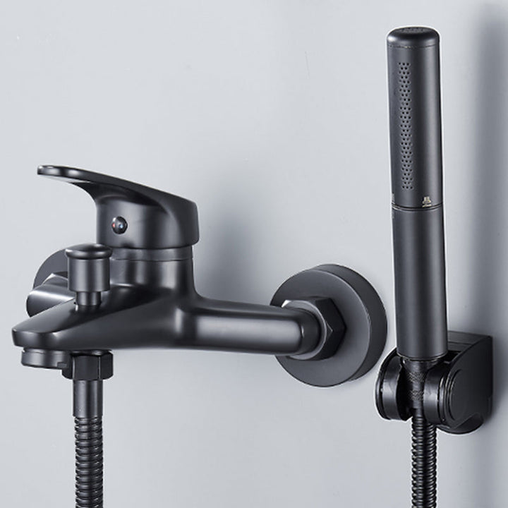 Lisslune | Modern Bathtub Faucet Lever Handle Wall Mounted Fixed Bathtub Faucet