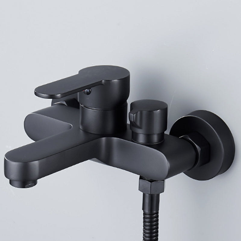 Lisslune | Modern Bathtub Faucet Lever Handle Wall Mounted Fixed Bathtub Faucet