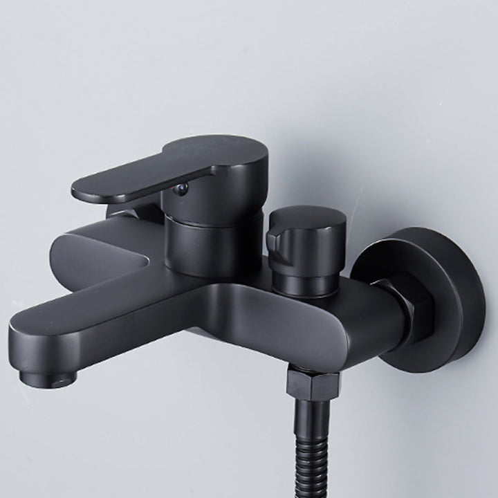 Lisslune | Modern Bathtub Faucet Lever Handle Wall Mounted Fixed Bathtub Faucet