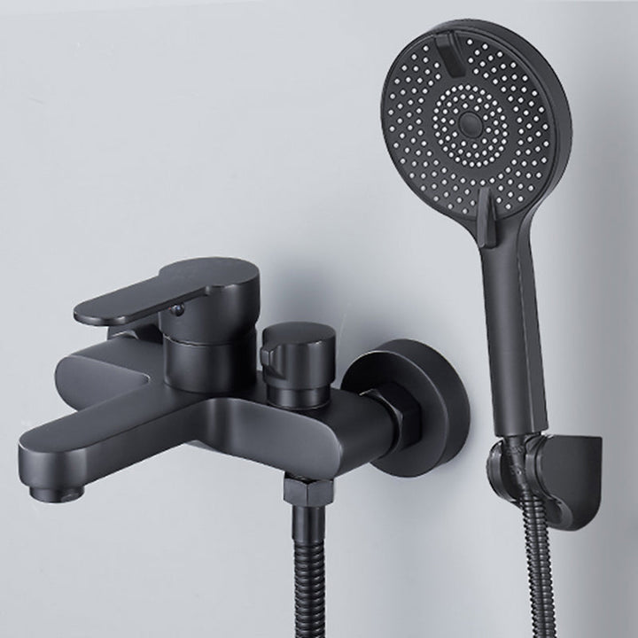 Lisslune | Modern Bathtub Faucet Lever Handle Wall Mounted Fixed Bathtub Faucet